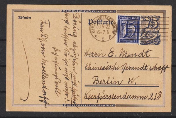 Ganzsachen Karte P 146 portogerecht, Letzttag PP8 30.9.22  (b686)