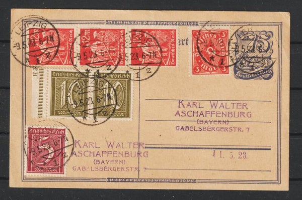 Ganzsache P 146 portogerecht PP 13 vom 9.5.23  (b687)