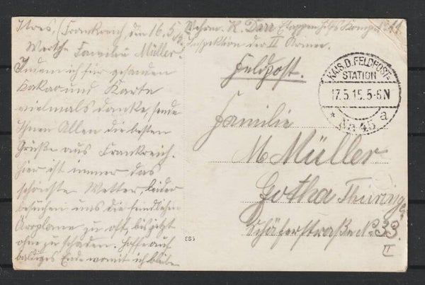 Feldpostkarte, KAIS.D.FELPOST-STATION Nr, 45s  (b689)