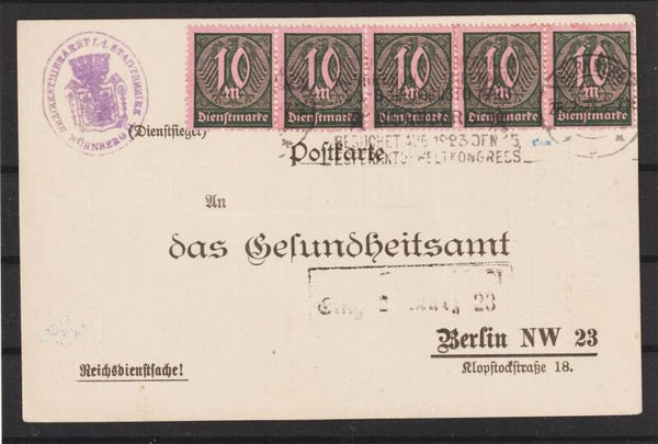 Reichsdienstsache, Gesundheitsamt, Viehseuchen Nachricht 28.2.23 geprüft (b704)