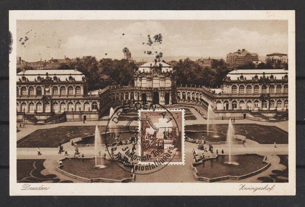 MiNr. 516 auf AK Dresden SST des Reichskolonialbundes  (b716)