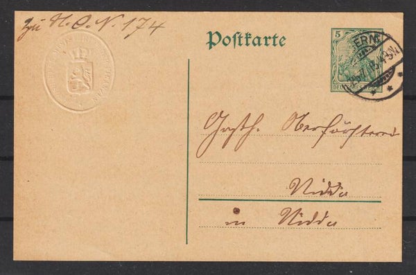 Ganzsache Karte PP 9  Finanzministerium (b727)