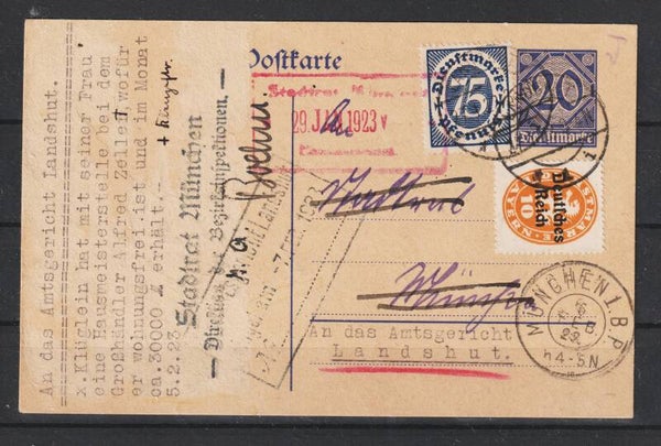 Ganzsache Karte DP 2 ZuF MiNr. D 69, 34  (b740)