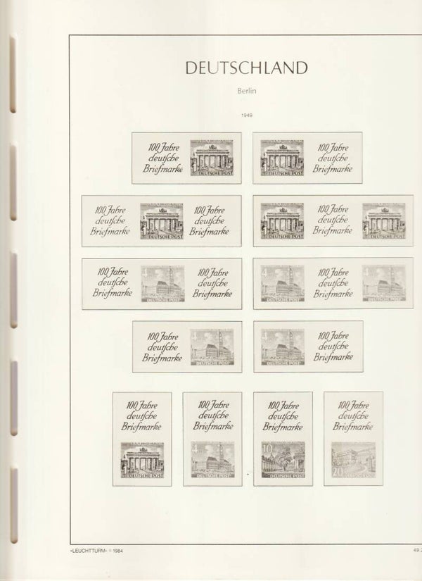 neuwertiger Leuchtturm Vordruck "Berlin Zusammendrucke"