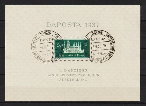 Danzig Block 1 gestempelt, 8.6.37