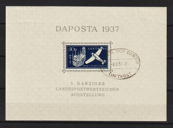 Danzig Block 2 gestempelt, 8.6.37