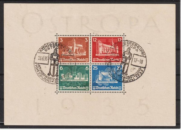 Block 3 Ersttagsstempel KÖNIGSBERG