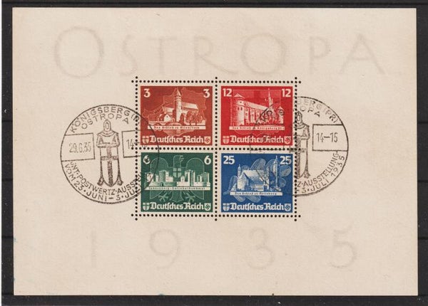 Block 3 Sonderstempel KÖNIGSBERG