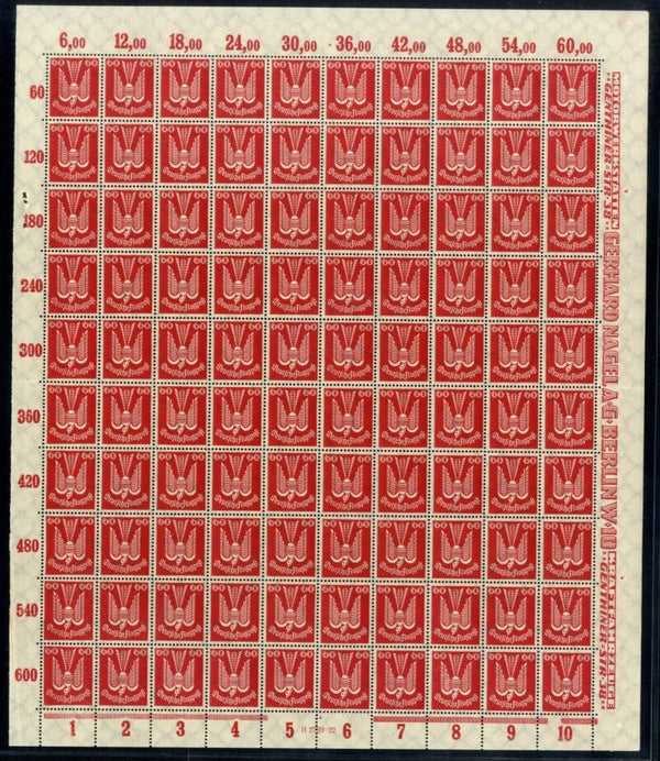 MiNr. 213 postfrischer Bogen