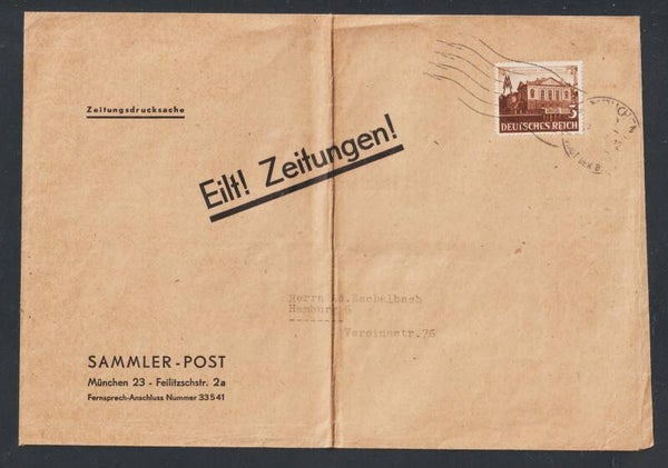 MiNr. 764 EF auf Drucksache MÜNCHEN 1.3.41