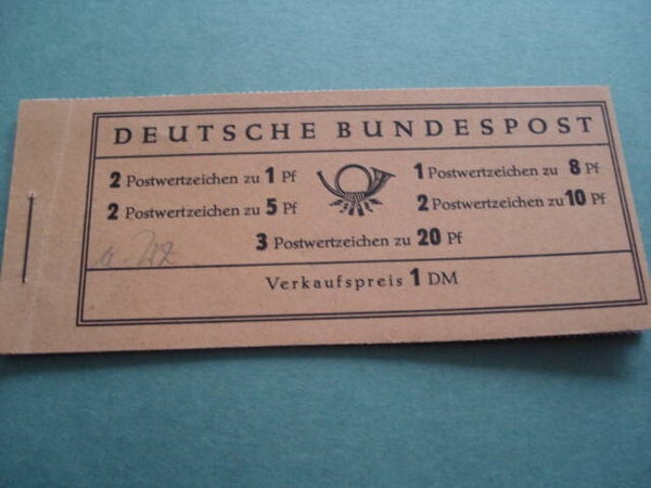 Heuss Markenhftchen Nr. 4Y ** (b162)