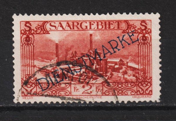 Saar MiNr. D 21 gestempelt, Plattenfehler IV + XVI