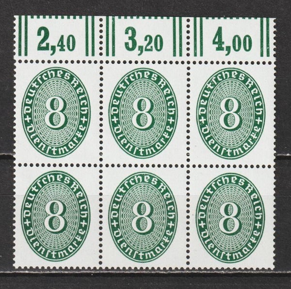 MiNr. D 116 postfrisch ** Oberrand 6er Block