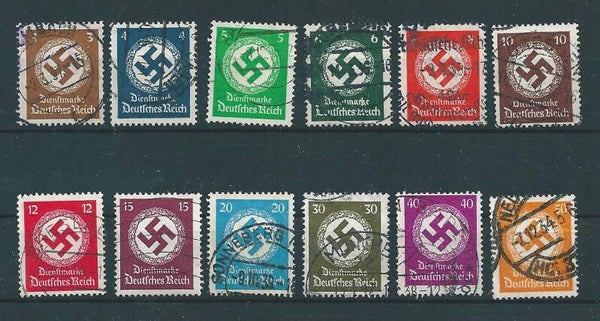 MiNr. D 132-143 gestempelt