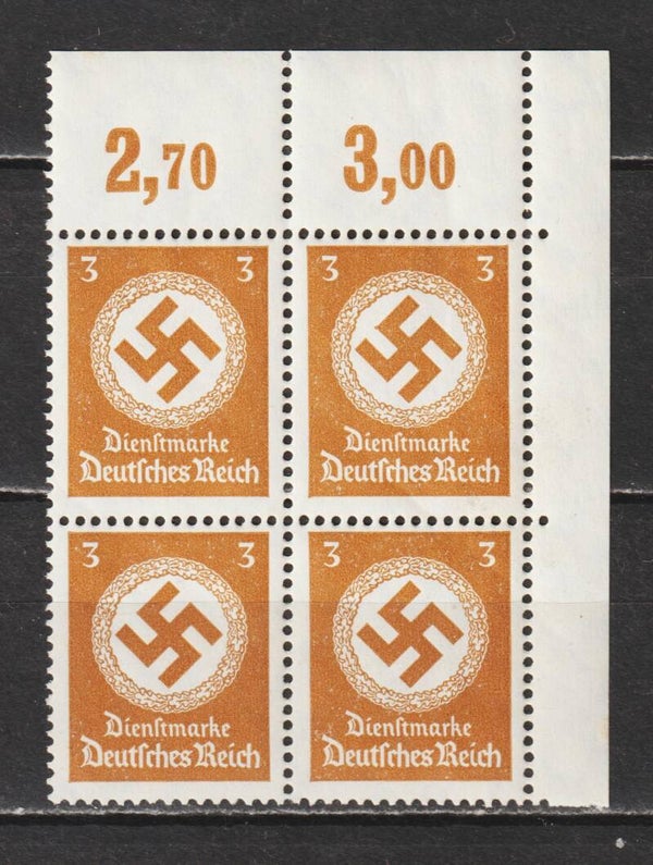MiNr. D 132 postfrische ** Oberrand Bogenecke