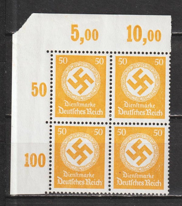 MiNr. D 143 postfrische ** Oberrand Bogenecke