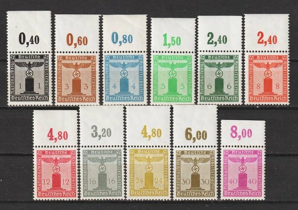 MiNr. D 144-154 Oberrand postfrisch **