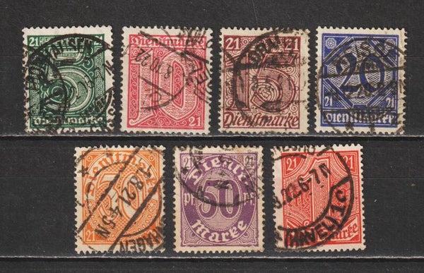 MiNr. D 16-22 gestempelt