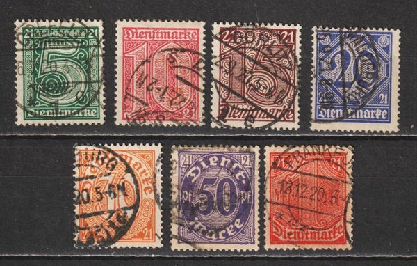 MiNr. D 16-22 gestempelt