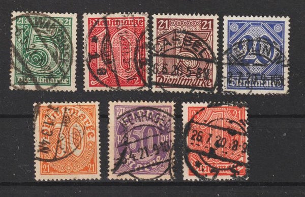 MiNr. D 16-22 gestempelt