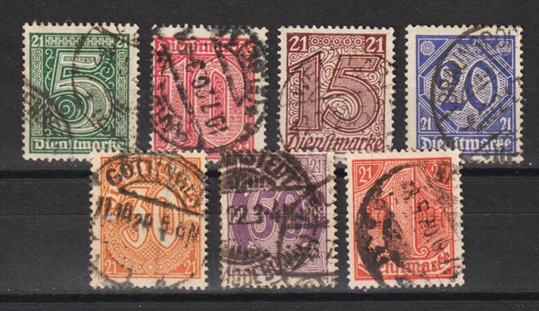 MiNr. D 16-22 gestempelt