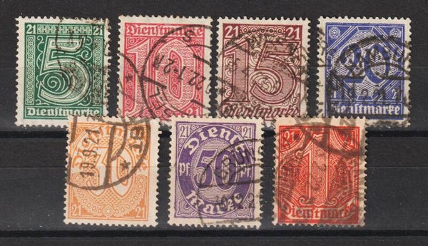 MiNr. D 16-22 gestempelt