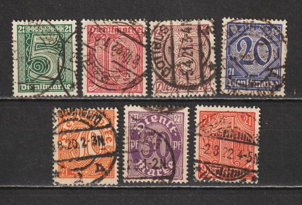 MiNr. D 16-22 gestempelt