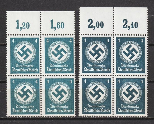 MiNr. D 167 postfrisch ** Oberrand Viererblöcke