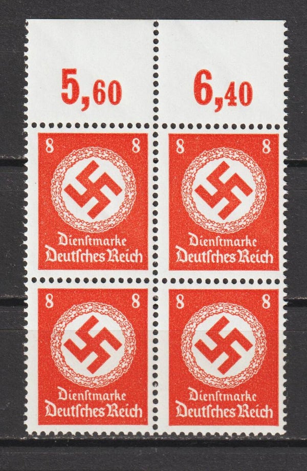 MiNr. D 170 P postfrisch ** Oberrand Viererblock