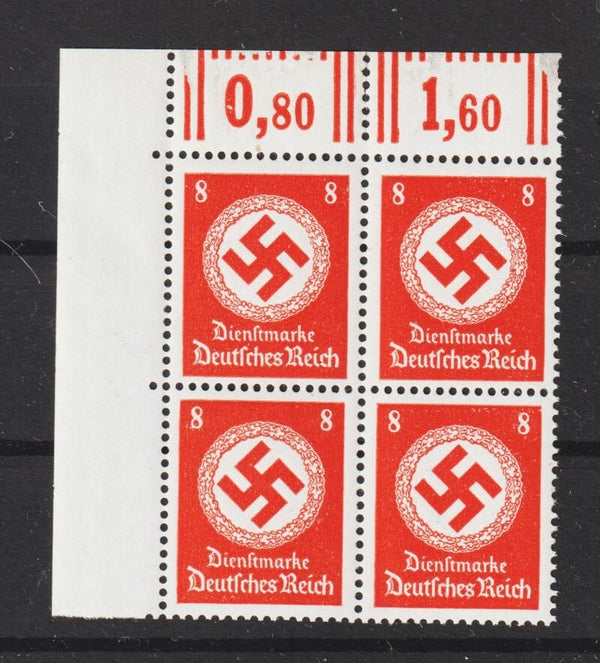 MiNr. D 170 W postfrische ** Oberrand Bogenecke