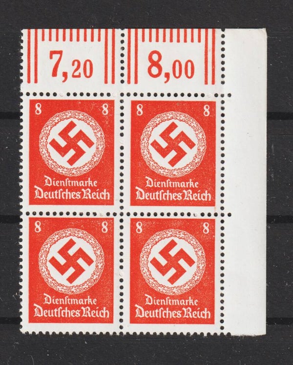 MiNr. D 170 W postfrische ** Oberrand Bogenecke