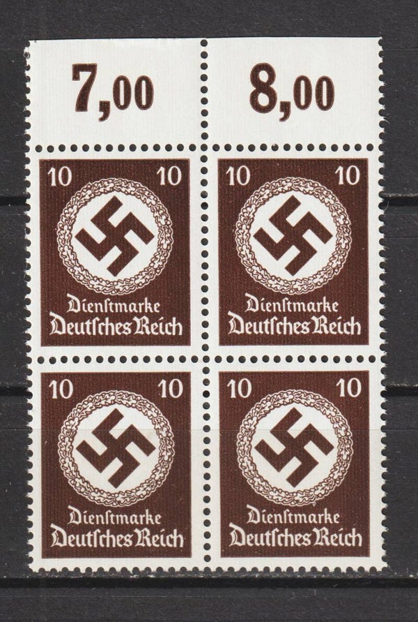 MiNr. D 171 postfrisch **  Oberrand Viererblock