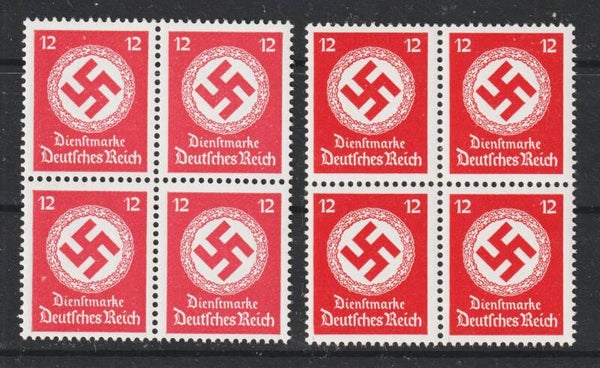 MiNr. D 172 a/b postfrisch ** Viererblöcke