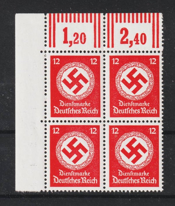 MiNr. D 172 b postfrisch ** Oberrand Bogenecke