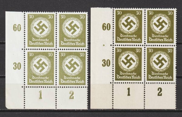 MiNr. D 175 postfrische Bogenecken