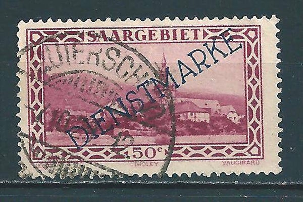 Saar MiNr. D 18 Vollstempel QUIERSCHEID (sab11)