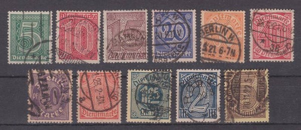 MiNr. D 23-33 gestempelt