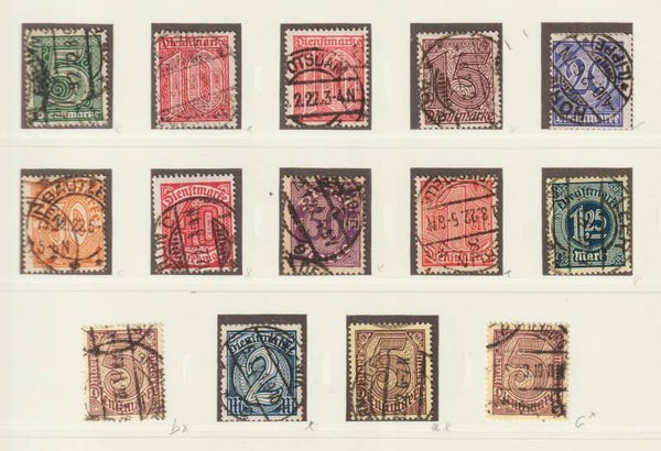 MiNr. D 23-33 a-c geprüft  (slg)