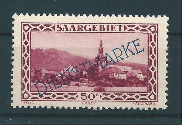 Saar MiNr. D 28 postfrisch **, Plattenfehler III