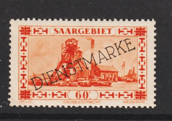 Saar MiNr. D 29 postfrisch, Plattenfehler XI