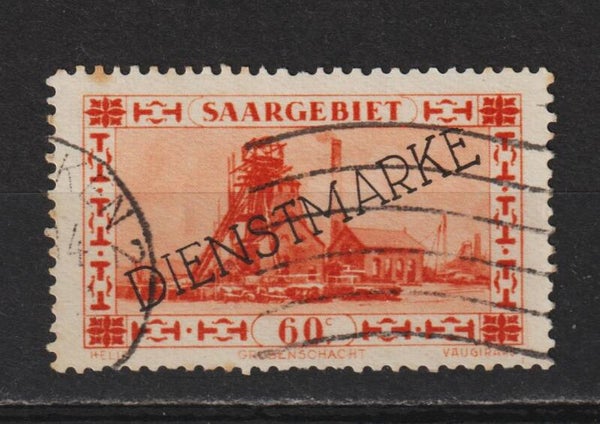 Saar MiNr. D 29 gestempelt, Plattenfehler XI