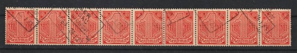MiNr. D 30 gestempelter 9er Streifen (0331)