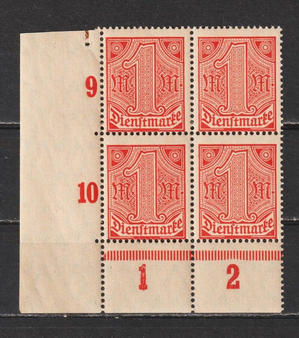 MiNr. D 30 postfrische ** Bogenecke