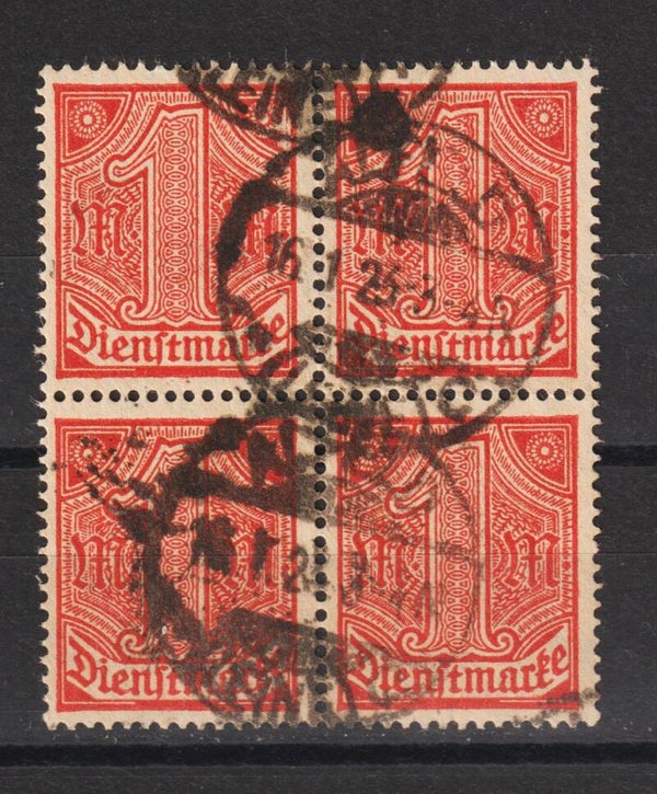 MiNr. D 30 gestempelter Viererblock