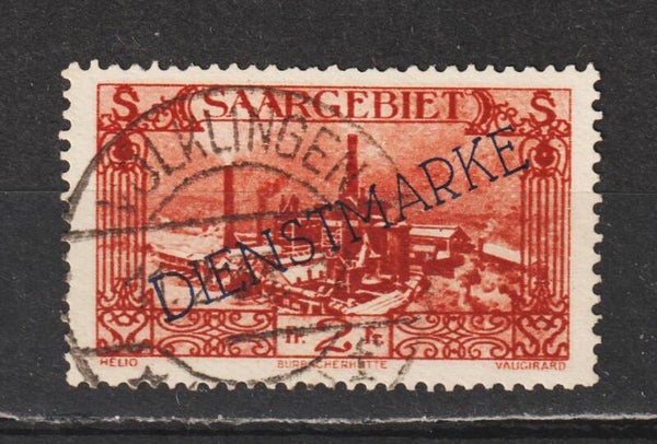 Saar MiNr. D 32 Vollstempel VÖLKLINGEN (sab10)
