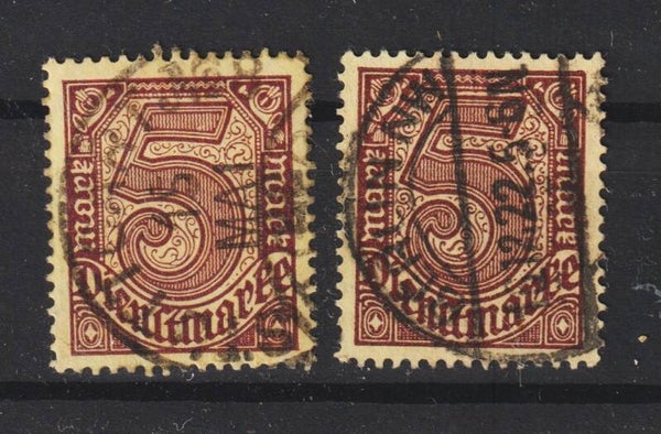 MiNr. D 33 b+c gestempelt, geprüft  (0341)