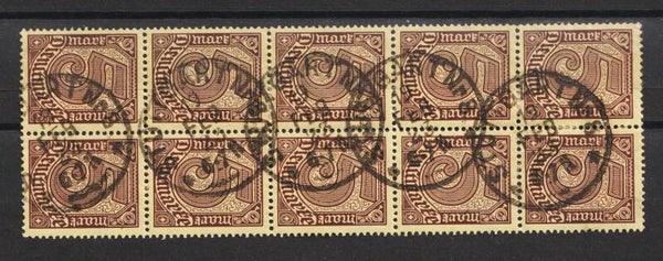 MiNr. D 33 Zehner-Block, gestempelt STUTTGART Nr. 8