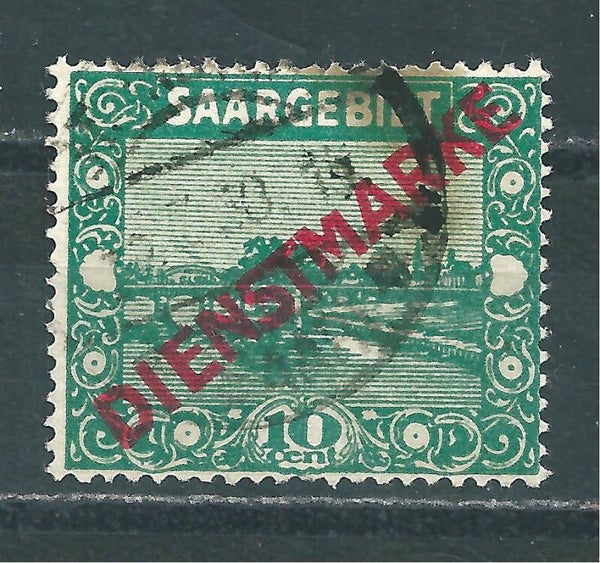 Saar MiNr. D 3 gestempelt, Plattenfehler IV (sab18)