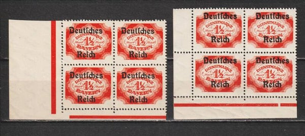 MiNr. D 48 postfrische ** Bogenecken dgz / ndgz