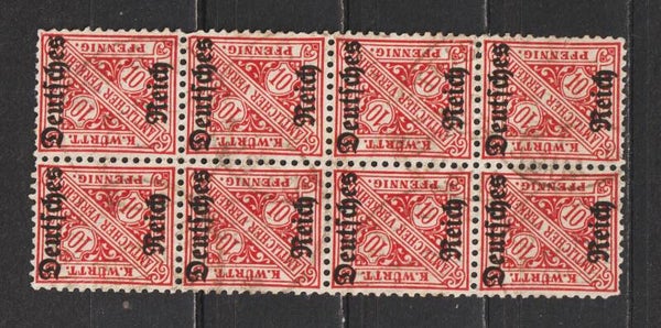 MiNr. D 58 gestempelter 8er Block